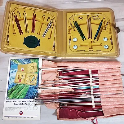 VINTAGE BOYE Knitting Needle Lot  Master Kit Circular Interchangeable  Set Case • $59