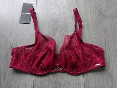 M&s Marks & Spencer Autograph Claret Full Cup Bra Uk Size 40a • £8.99