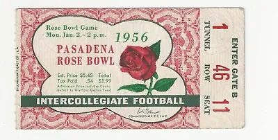 1956 Michigan State MSU UCLA  Rose Bowl Football Ticket Stub Duffy Daugherty V/g • $39.99