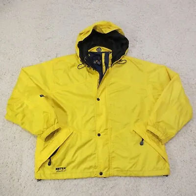 Eddie Bauer EBTEK Jacket Mens Large Yellow Waterproof Ski Gorpcore Outdoor • $10