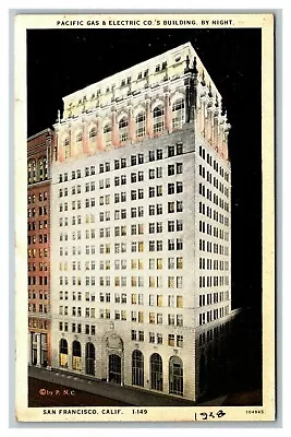 Vintage 1928 Postcard - Pacific Gas & Electric Building San Francisco California • $15.97