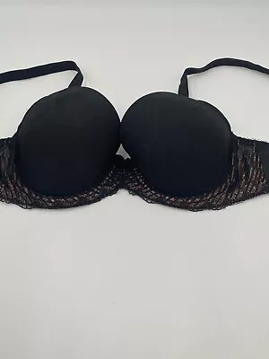 Wacoal La Femme Size 34 D Black Bronze T-Shirt Underwire Style:853417 • $14