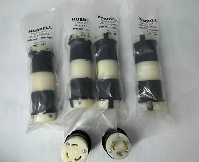 Hubbell HBL2611 / HBL2613 Twist-Lock Male/Female Plugs 30A 125V (5 Sets) • $50