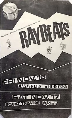 Poster For Raybeats No Wave Era NYC Maxwell's & Squat Theater • $125