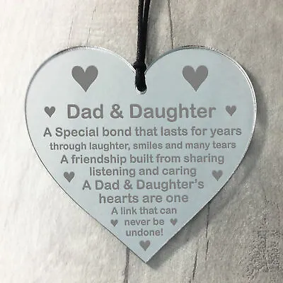 Dad And Daughter Gift For Fathers Day Birthday Gift For Dad Poem Thank You Gift • £5.99