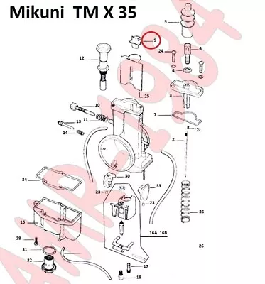 MIKUNI Spare Parts Original Series Tmx 35 Ring Locking Device Pin N #9 028 TM38/ • $18.51