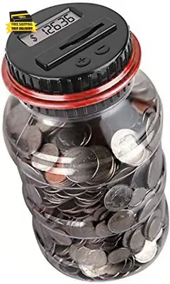 Coin Piggy Bank Saving Jar Digital Coin Counter With LCD Display Large Capacity • $16.57