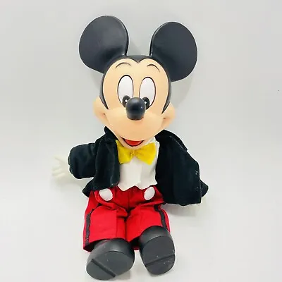 Mickey Mouse Doll Disney Plush Tuxedo Yellow Bow Tie Collectible Used • $15.99