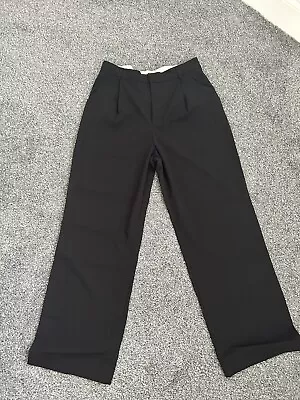 Zara Black Straight Leg Trousers- EUR L • £10