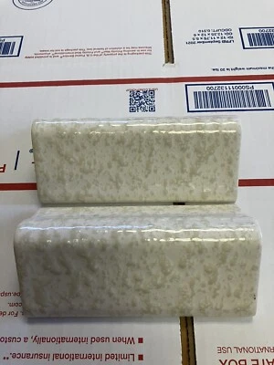 $25 • Buy Two PCs Of Dal Tile Mayan Gray Ceramic Tile V- Cap Trim Discontinued NOS