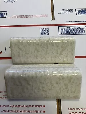 Two PCs Of Dal Tile Mayan Gray Ceramic Tile V- Cap Trim Discontinued NOS • $25