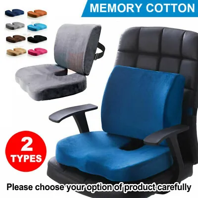 $19.96 • Buy Memory Foam Lumbar Back Neck Pillow Support Seat Cushion Home Office Car Chair