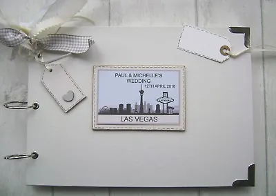 Personalised A4 Size Photo Album Scrapbook Travel Holiday Adventure LAS VEGAS • £19.50