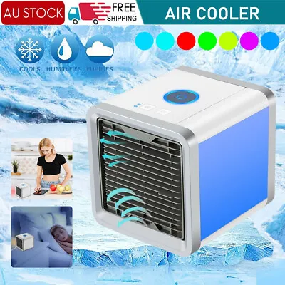 $18.69 • Buy Portable Mini Air Cooler Fan Air Conditioner Cooling Fan Humidifier Desk USB Fan