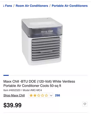 Maxx Chill Personal Space Cooler • $10