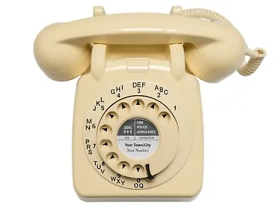 Vintage 1960s Retro GPO 706 Dial Telephone - Ivory - Fully Refurbished • £79.99