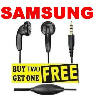 Genuine Handsfree Aux Headphones Earphones Earbud With Mic For Samsung IPhone • £2.49