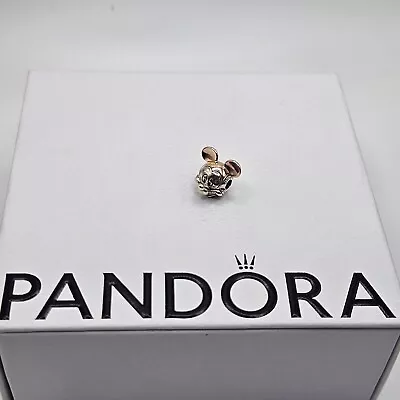 Genuine Pandora Disney Rose Gold Mickey Mouse Essence Charm ALE MET #787503 • £30