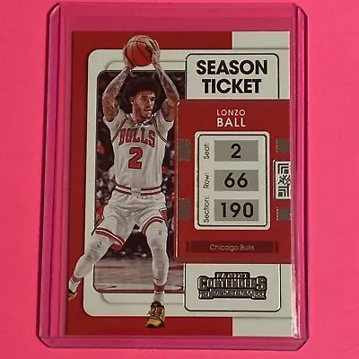🔥🚨Lonzo Ball Season Ticket NBA Contenders Chicago Bulls 🔥🚨 • $1.95