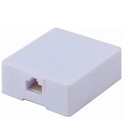 RCA White Surface Mount Plastic CAT 5E/6 Wall Jack TPH563R New! • $9.89