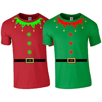 £13.01 • Buy Christmas Elf Suit T-Shirt - Cute Santa's Little Helper Funny Gift Kids Mens Top