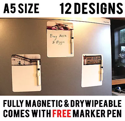 £3.99 • Buy Cool A5 Memo Board Kitchen Fridge Magnet Magnetic Drywipe White Reminder Pen