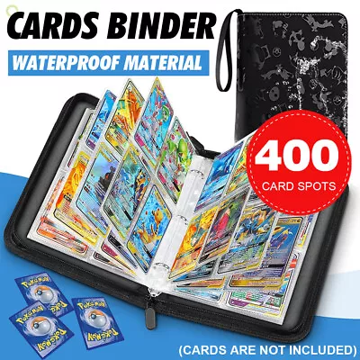 400 Pockets Card Folder Binder Album Book Cards Holder Case For CCG Game Cards • $19.96