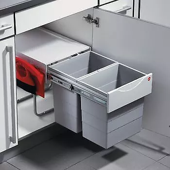 Hailo Space-Saver Tandem Double Waste Kitchen Bin Pull-Out Space Organization • £162.25