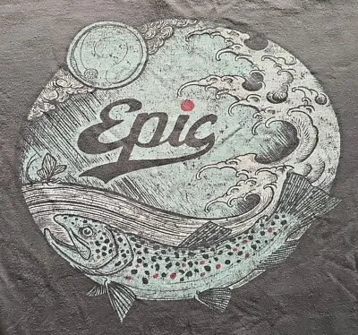 CROOKED CREEK HOLLER Swift Fly Fishing EPIC T Shirt AMERICAN APPAREL ~Rare~ MED • $24.99