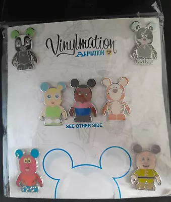 Disney Vinylmation Collector Animation #2 Pin Set (w/John Henry Chaser Pin)~EUC • $45