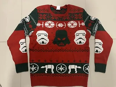 $21.99 • Buy Star Wars Ugly Christmas Sweater Red Green Darth Vader Junk Food Mens XL