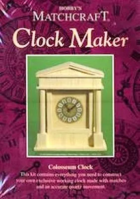 Colosseum Clock Matchcraft Matchstick Model Craft Kit Clock Maker - NEW • £29.95