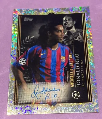 💥 TOPPS RONALDINHO AUTO #740 VOTE FOR THE GOAT BARCELONA UCL Stickers 2023 24 • $8.62