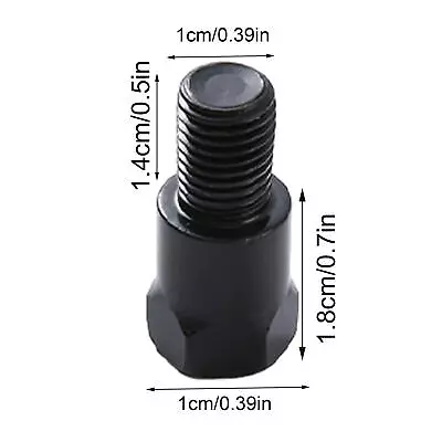 Motorcycle Mirror Adapters Left 10 Mm Male To Right 10 Mm Female Black • $7.53