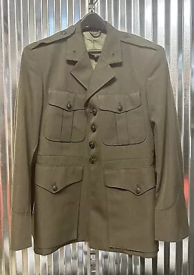 Usmc Us Marine Corps Officers Service Dress Alpha Green Jacket 45 S 45  Chest • $200