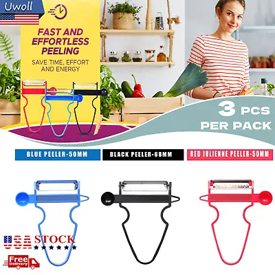 Magic Trio Vegetable Peeler Potato Fruit Slicer Julienne Kitchen Set Of 3-9 PCS • $6.25