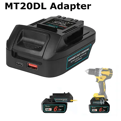 MT20DL Battery Adapter For Makita 18V BL1830 BL1860 Converter To Dewalt 18V Tool • £67.99