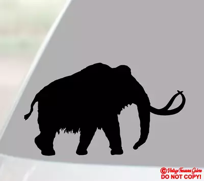 WOOLLY MAMMOTH Vinyl Decal Sticker Car Truck Window Wall Bumper ELEPHANT ANIMAL • $2.99