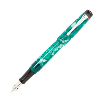 $130 • Buy Opus 88 Demonstrator Fountain Pen In Minty Light Blue - 1.5mm Stub- NEW In Box