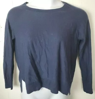 J.crew Sweater Size S Navy Blue Merino Wool Tippi Sweater 3/4 Sleeve  • $19.99