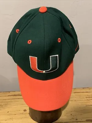 NCAA University Of Miami Hurricanes Nike Team Hat Sports Cap Hat Size 7 • $18.95