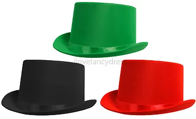 Quality Satin Top Hat With Band Victorian Fancy Dress Dance Theatre Stage Show • £9.99
