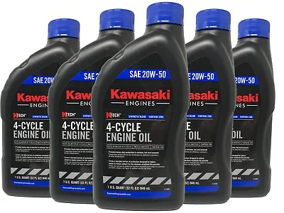 Kawasaki SAE 20W50 4-Cycle Motor Oil 5 QUARTS 99969-6298 5 PACK • $41.99