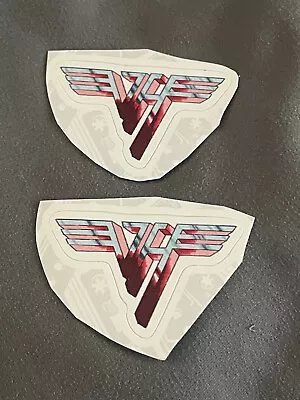 Lot (2) VAN HALEN 1 1/4  X 2  Band Logo Stickers FAST! FREE SHIP! Eddie • $8