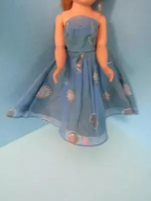 Vintage  Tagged Vogue 10.5  Jill Doll Blue Nylon Strapless Dress #3170 + More • $14.99