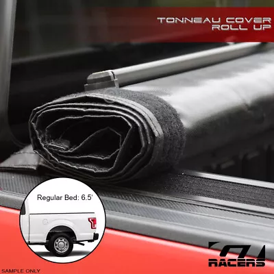 For 2015-2023 F150 6.5 Ft 78  Bed Lo Pro Roll Up Lock Tonneau Cover W/Velcro V2 • $140