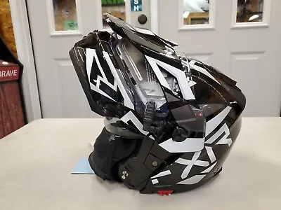 Medium FXR MAVERICK-X MODULAR HELMET WHITE SNOWMOBILE HEATED ELECTRIC SHIELD Med • $269.10