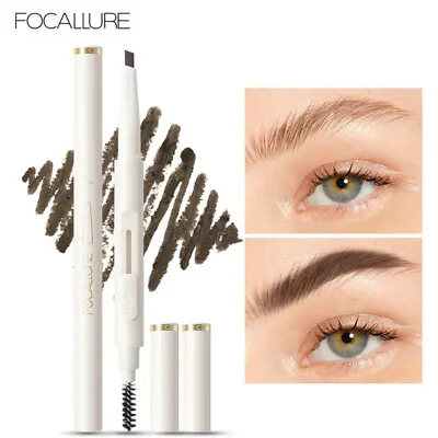 $2.99 • Buy Focallure 2 In 1 Eyebrow Pencil With Spoolie Brush Sliding Pen Tint Eyes Makeup