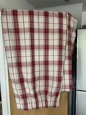 Pair Laura Ashley Home Red Beige Tartan Check Curtains 62 X 54 157 X 137  • £24.99