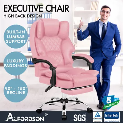 ALFORDSON Office Chair Mesh Executive Gaming Seat Leather Fabric Racing Tilt • $159.95